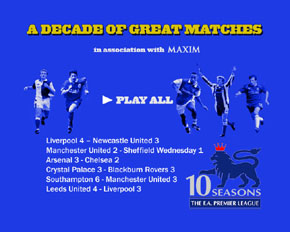 FA Premier League - A Decade of Great Matches DVD